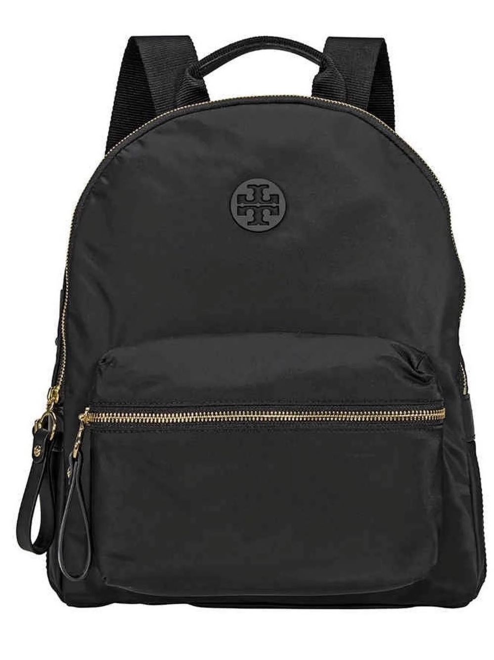 Tory Burch Black Nylon Backpack with Gold Hardware